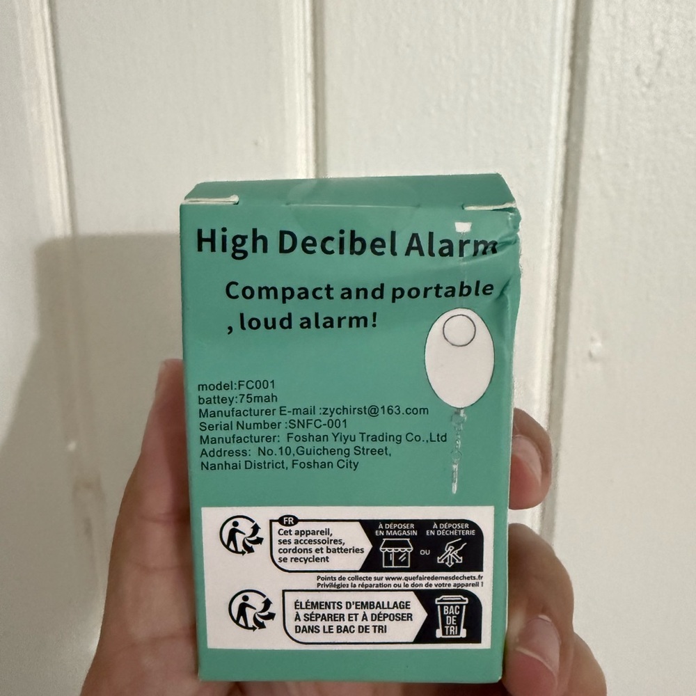 High Decibel Alarm - Compact and Portable